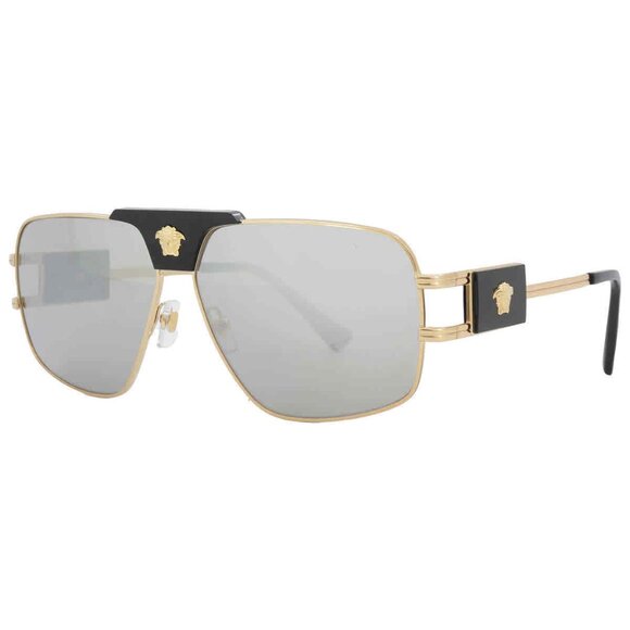 Sale! Men's Versace Gold Square Sunglasses - Picture 3 of 4